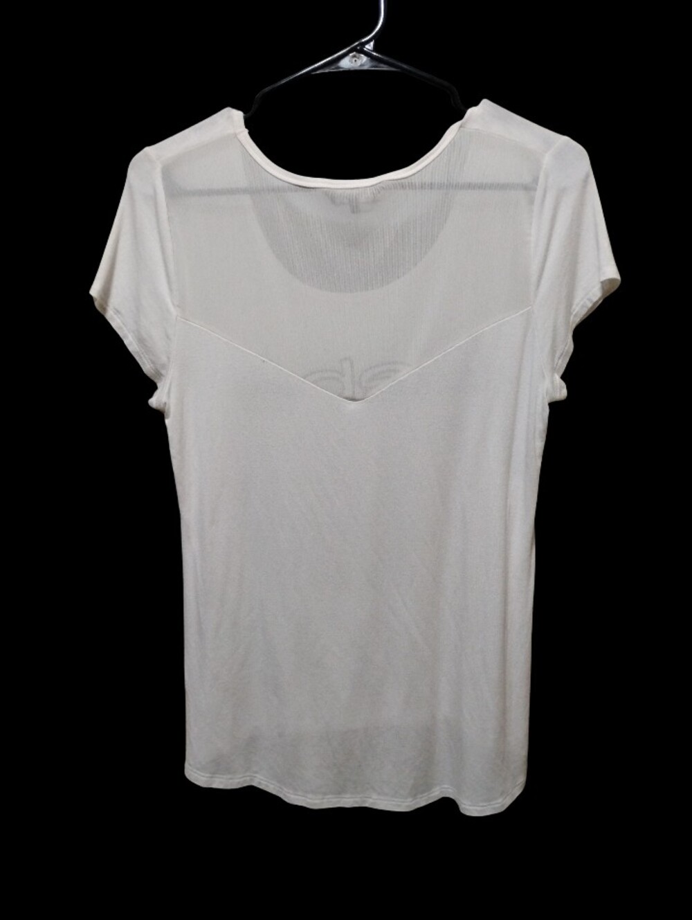 bebe White Scoop Neck Tee - Picture 2 of 2